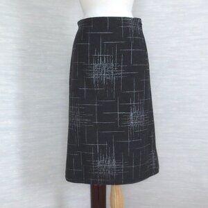 Homesewn Handmade Grey and Silver Wool Felt A-Line Midi Skirt